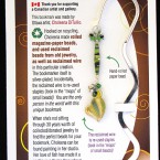 '70's striped green/gold heart bookmark bookmark