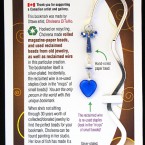 Blue heart bookmark bookmark