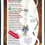 Hints of blue with clear heart bookmark bookmark