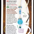 SOLD - Blue lampwork bead bookmark SOLD - Blue lampwork bead bookmark