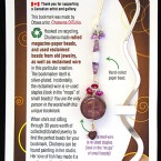 Purple lampwork bead bookmark bookmark
